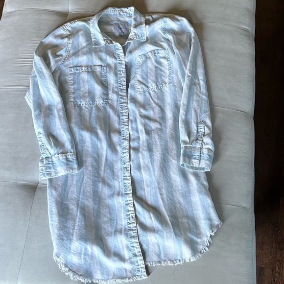 Rails Julian Raw Block Stripe Shirt Dress Size M - Picture 4 of 11